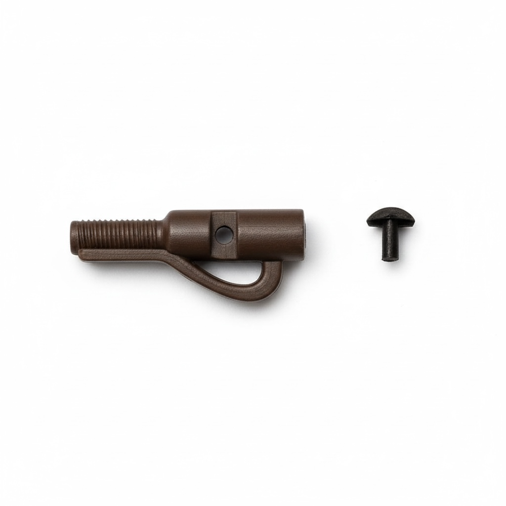 Leadclips With Locking Pins Green & Brown