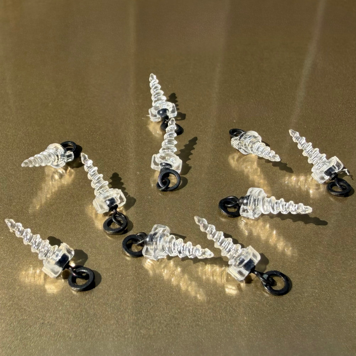 Plastic Bait Screw Clear With Micro Ring Swivel CBcarptackle