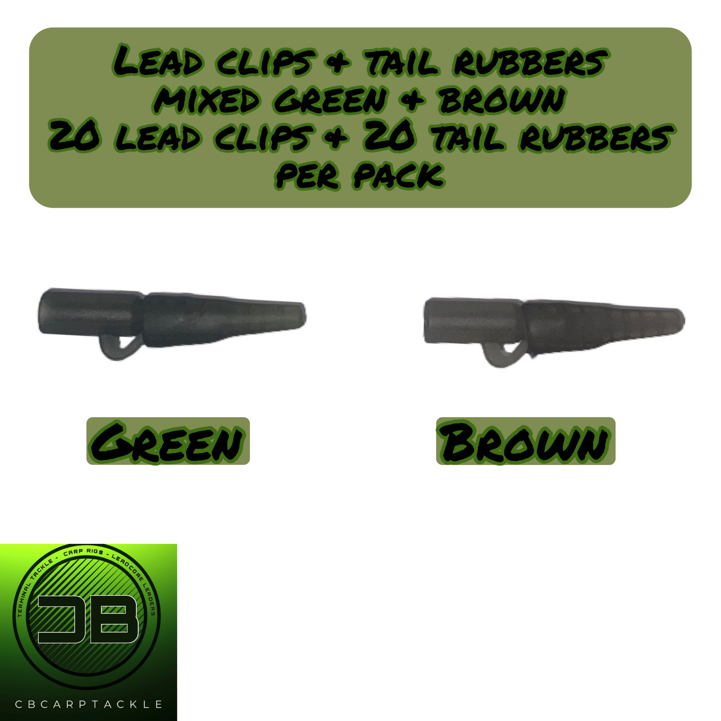 Lead Clips & Tail Rubbers Mixed 40pc kit