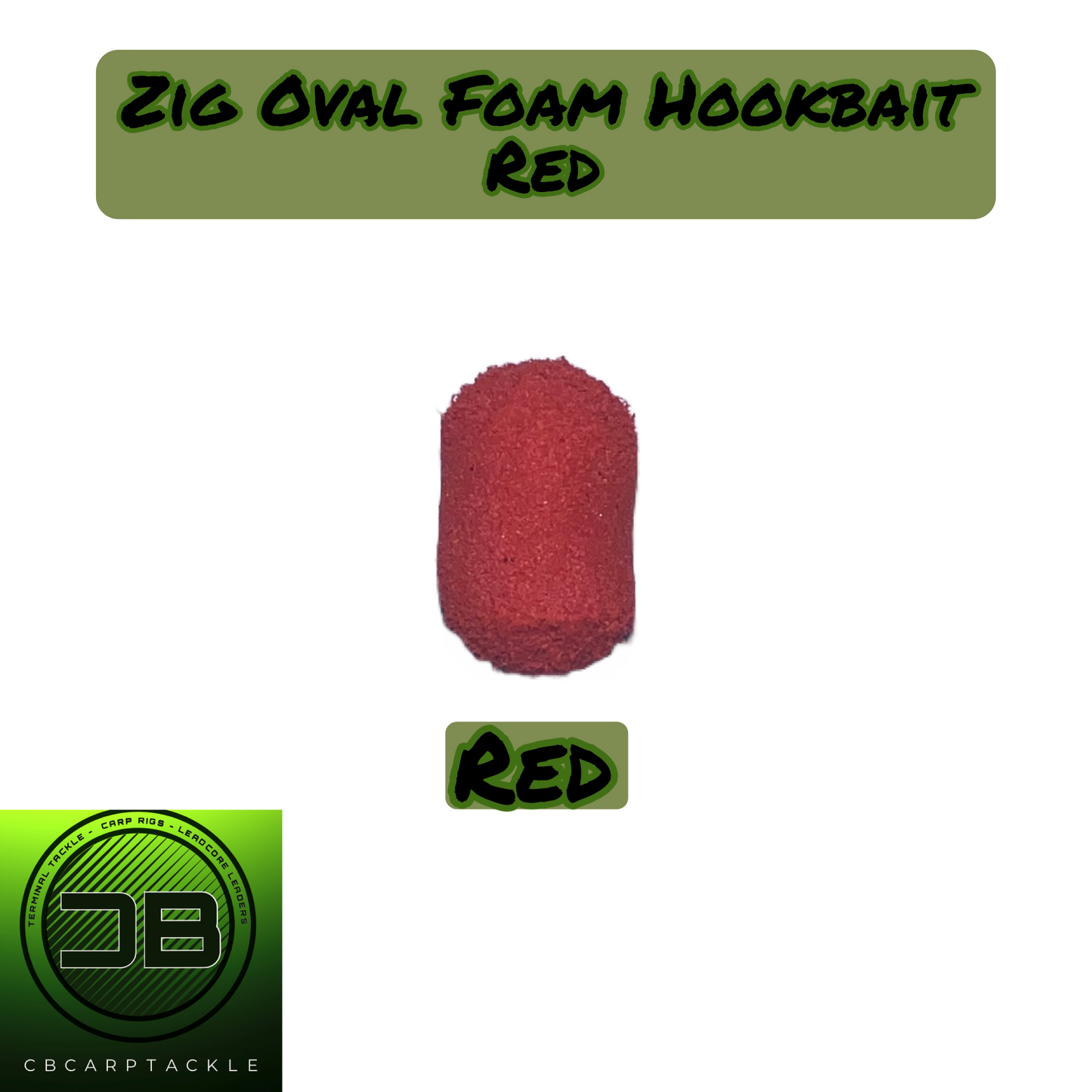 Zig Foam Oval Hookbait Red