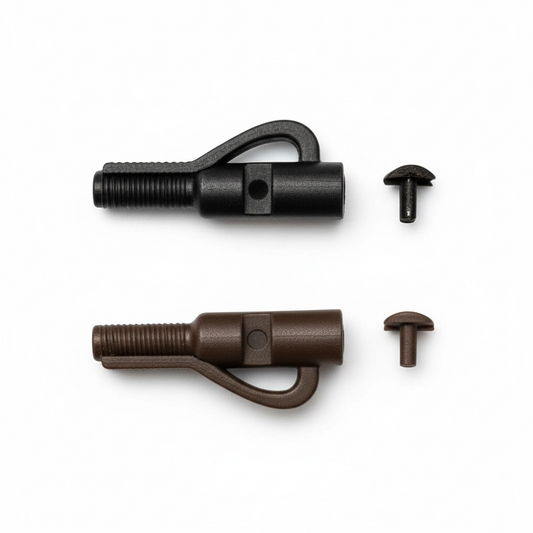 Leadclips With Locking Pins Green & Brown