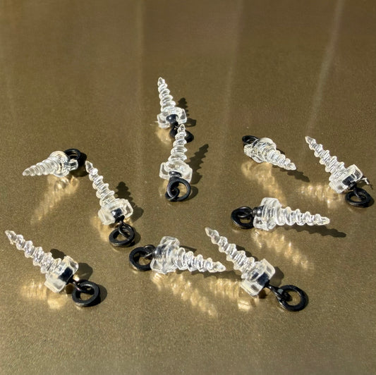 Plastic Bait Screw Clear With Micro Ring Swivel CBcarptackle