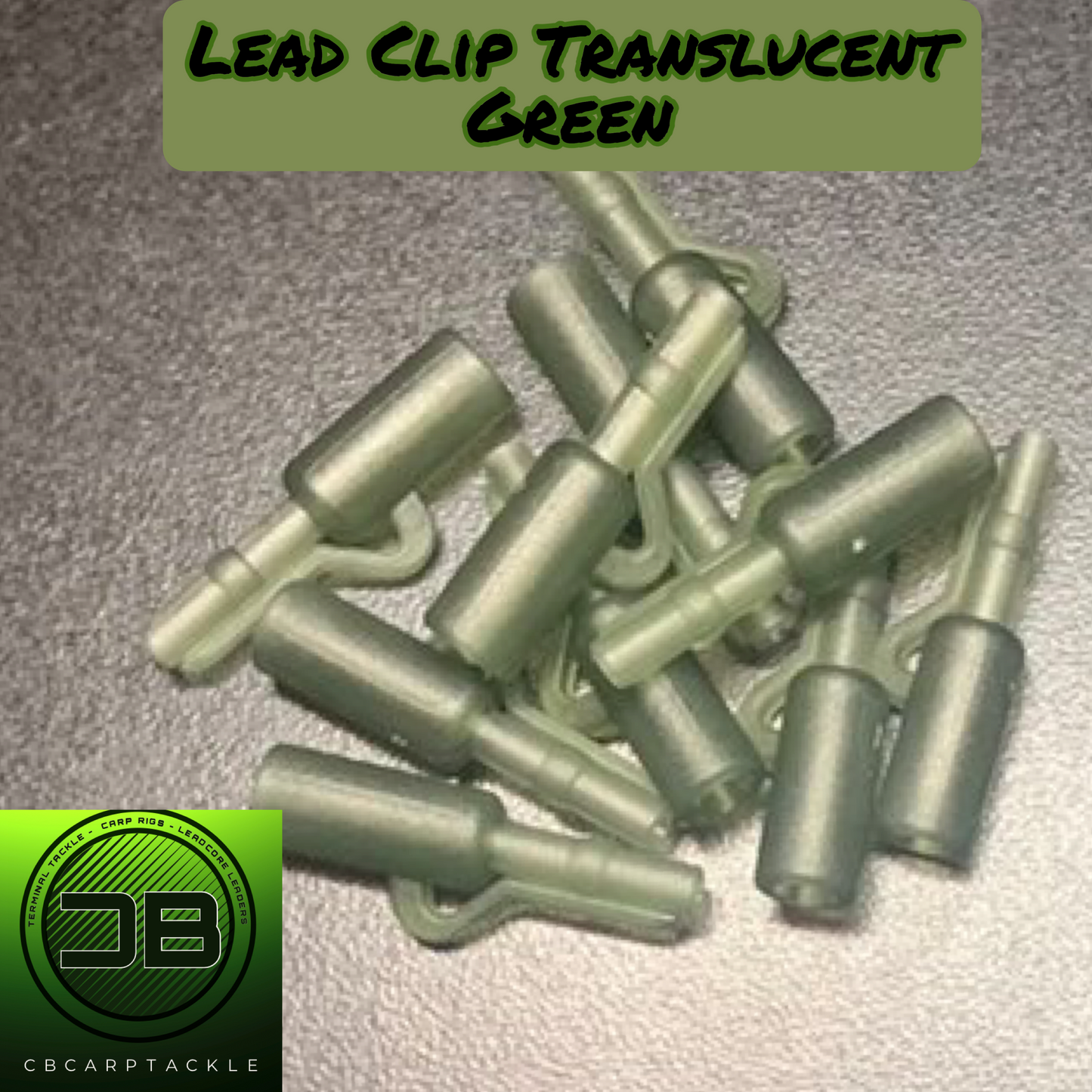 Lead clips translucent green